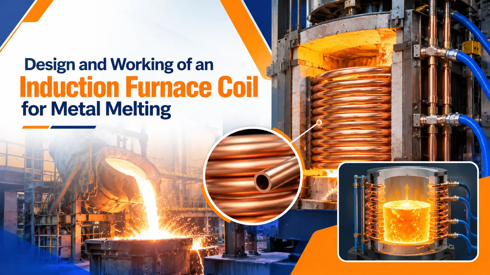 Design and Working of an Induction Furnace Coil for Metal Melting